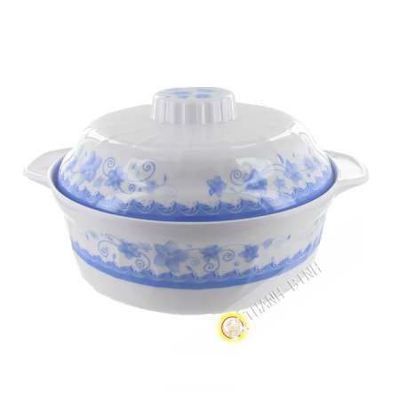 Bowl and lid round-plastic
