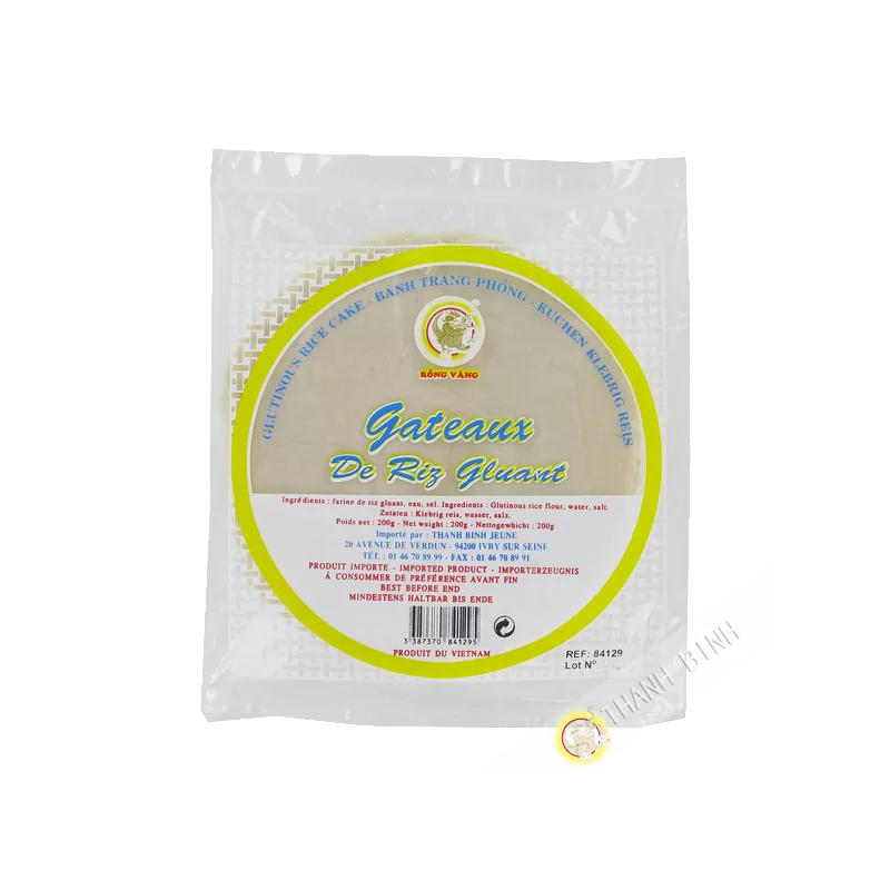 Torta di riso appiccicoso DRAGON OR 200 g Vietnam Torta di riso appiccicoso DRAGON OR 200 g Vietnam