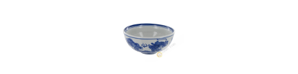Plato de arroz de dragón azul de porcelana 11-13 cm