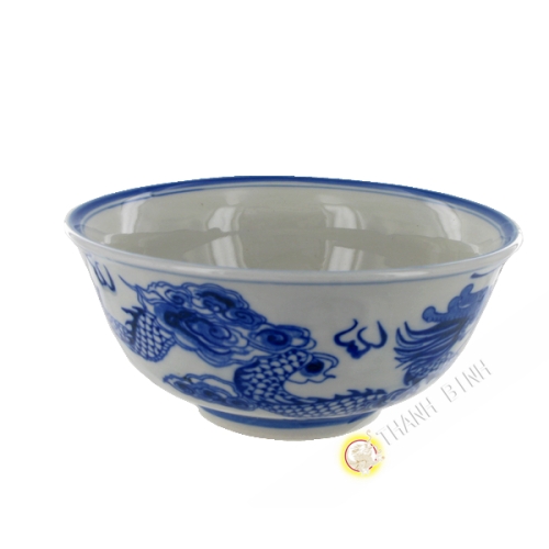 Soup bowl 15cm blue dragon porcelain