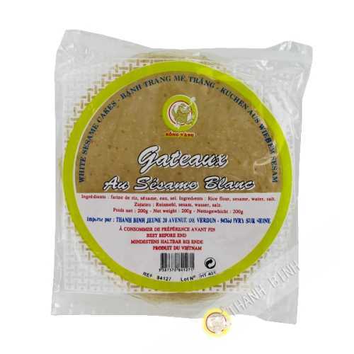 Pastel de sésamo blanco DRAGÓN de ORO 200g de Vietnam