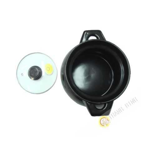 Marmite à fondu noire en terre 3L Chine