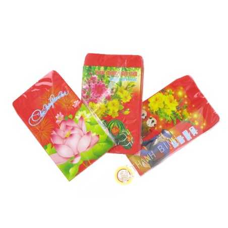 Sobre rojo 10pcs PM 6,los 5x12cm Vietnam