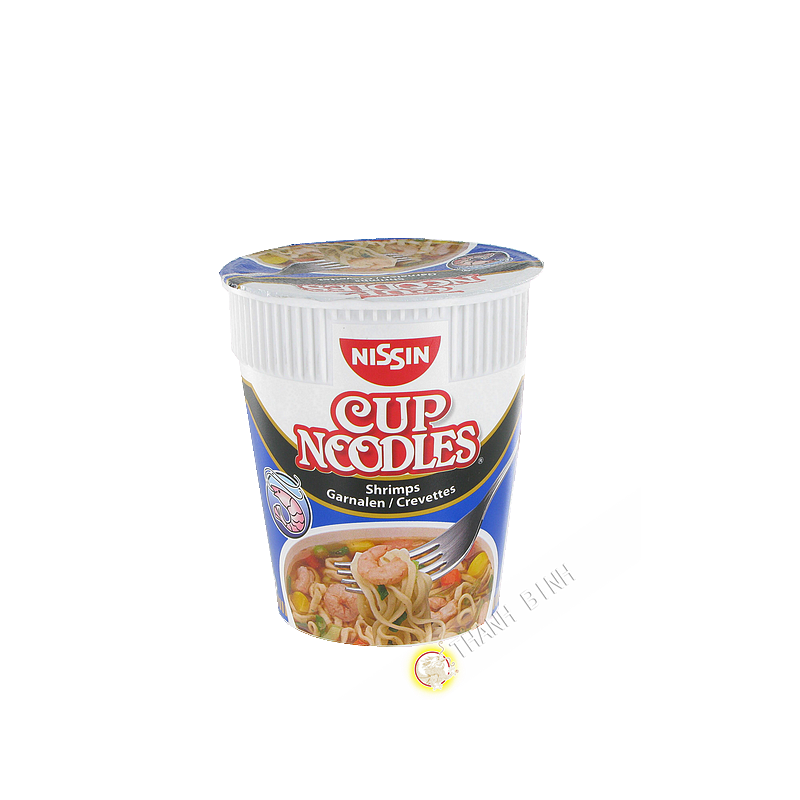 Soupe nouille instantanée crevettes cup NISSIN 63g