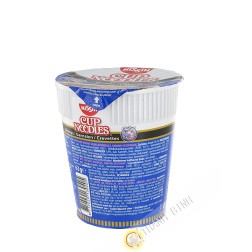 Sopa de fideos instantáneos de camarón de la copa de NISSIN 63g