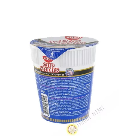 Zuppa di spaghetti istantanei gamberetti coppa NISSIN 63g
