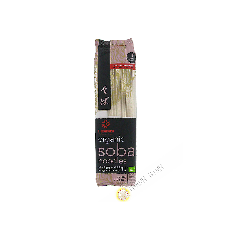 Pasta de soba orgánica HAKUBAKU 270 g de Japón