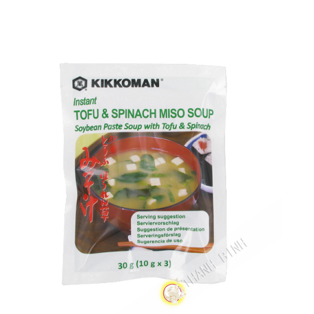 Sopa de Miso con tofu y espinacas instante KIKKOMAN 30g Japón