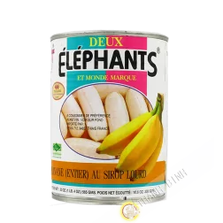 Banana whole in syrup heavy ELEPHANTS 565g Thailand