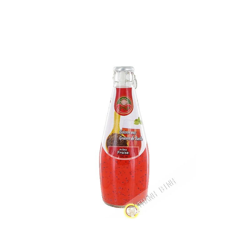 Drink in the seeds of basil strawberry 290ml Thailand