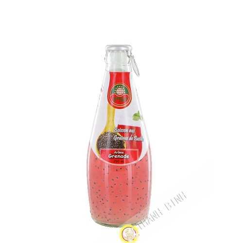 Boisson aux graines de basilic grenade 290ml Thailande