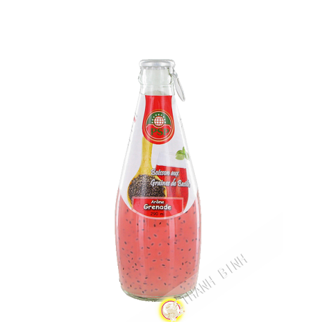 Drink in the seeds of basil pomegranate 290ml Thailand