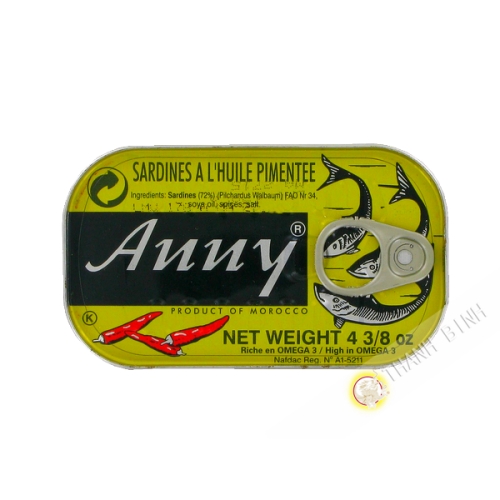 Cá mòi với dầu cay ANNY 125g Ma-rốc