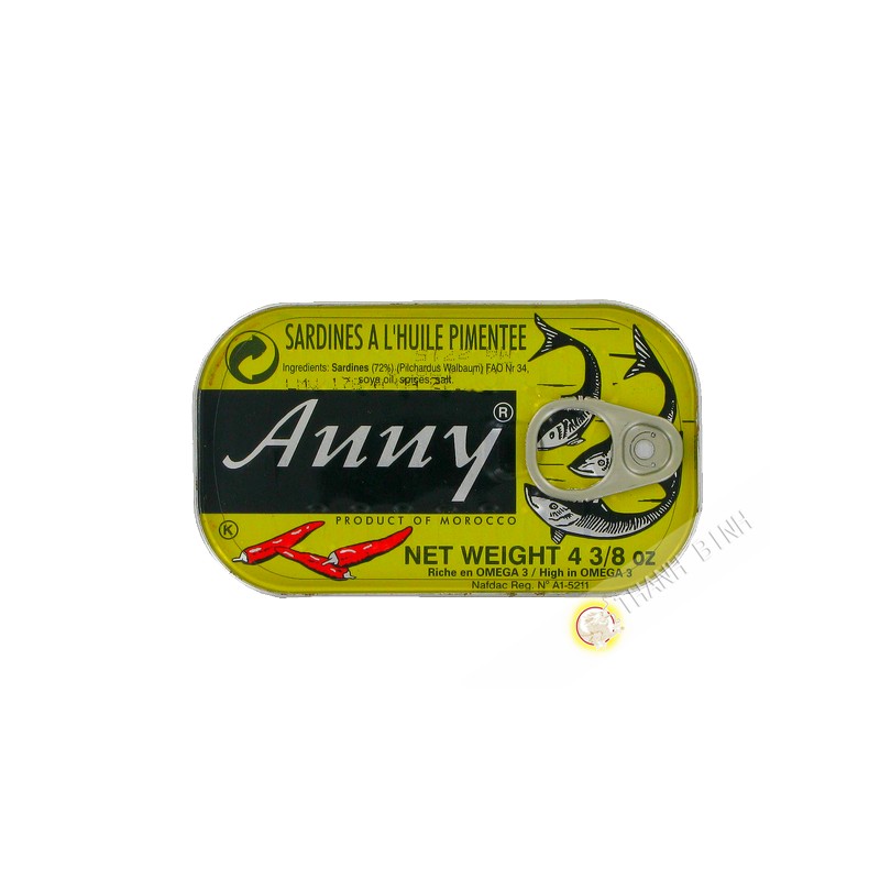 Sardinas en aceite con especias ANNY 125g de Marruecos