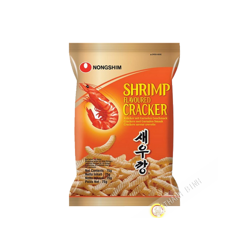 Chips cracker crevettes NONGSHIM 75g Corée Chips cracker crevettes NONGSHIM 75g Corée