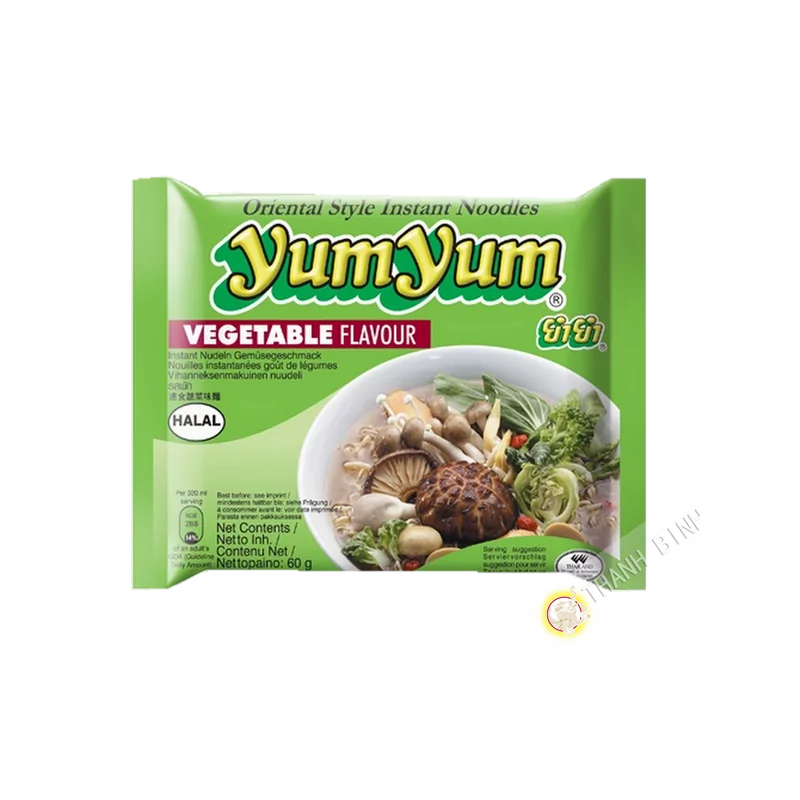 Sopa de fideos vegetariana YUM YUM 60g de Tailandia