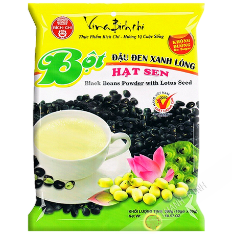 La preparación de la bebida de frijol negro lotus BICH CHI 350g de Vietnam