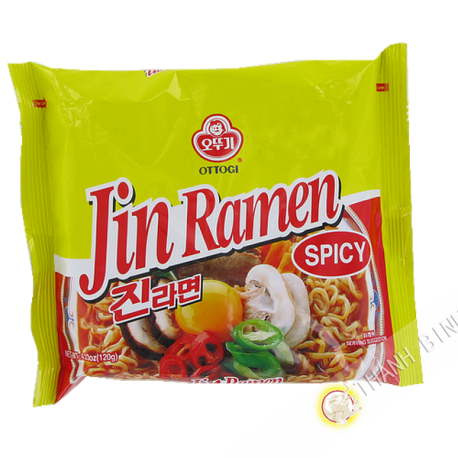Zuppa di noodle Jin Ramen Caldo OTTOGI 120g Corea