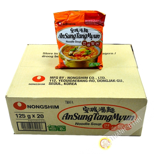 Soupe nouille Ansungtangmyum épicé NONGSHIM Carton 20x125g Corée