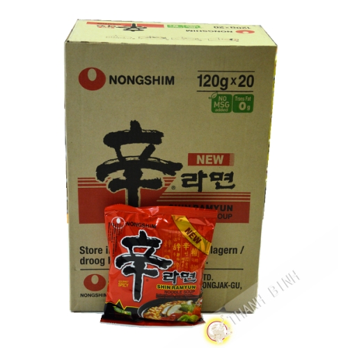 Soupe nouille Shin Ramyum épicé NONGSHIM Carton 20x120g Corée