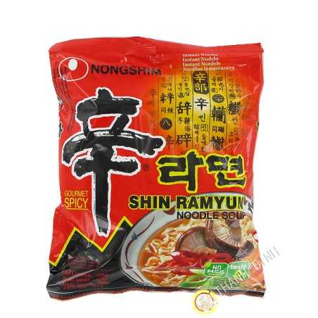 Soupe nouille Shin Ramyum épicé NONGSHIM Carton 20x120g Corée