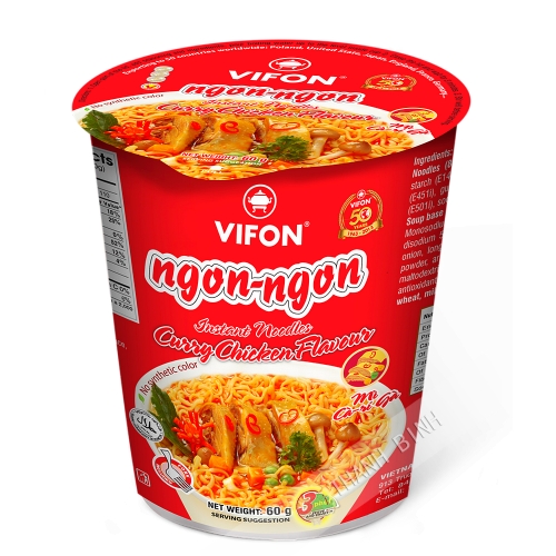 Mì ly cà ri gà Ngon Ngon VIFON 60g Việt Nam
