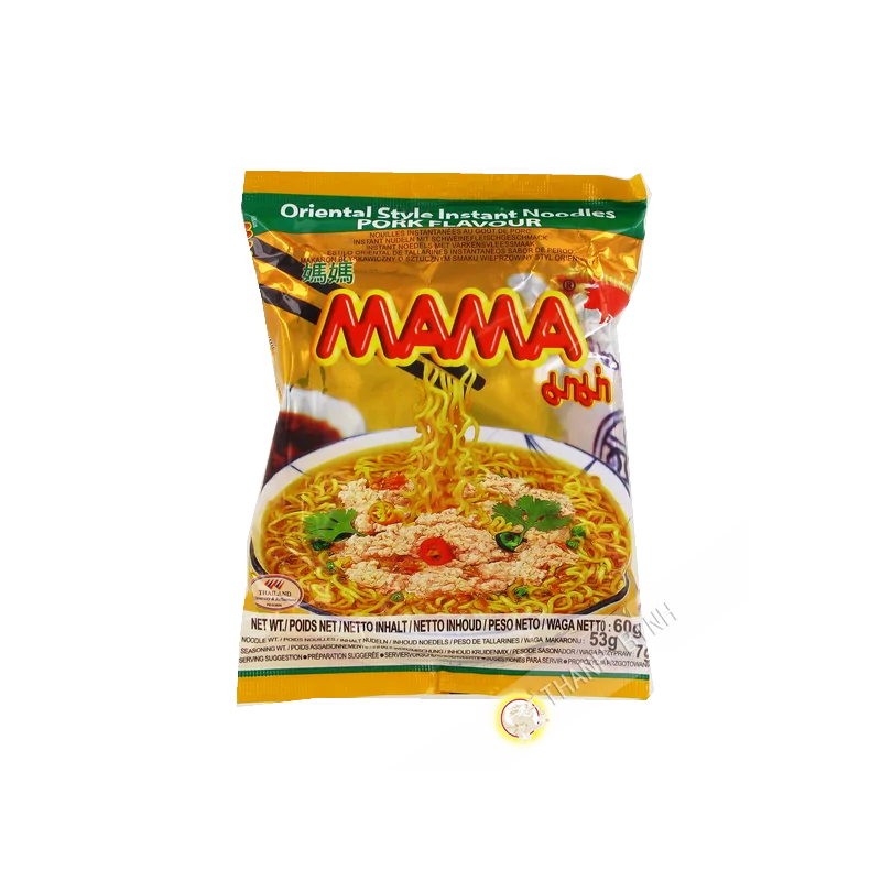 Sopa de fideos con carne de cerdo MAMA 60g de Tailandia Sopa de fideos con carne de cerdo MAMA 60g de Tailandia