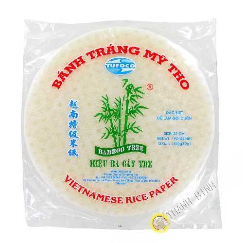 Rice paper 22cm for spring rolls 3 bamboo Vietnam 340g