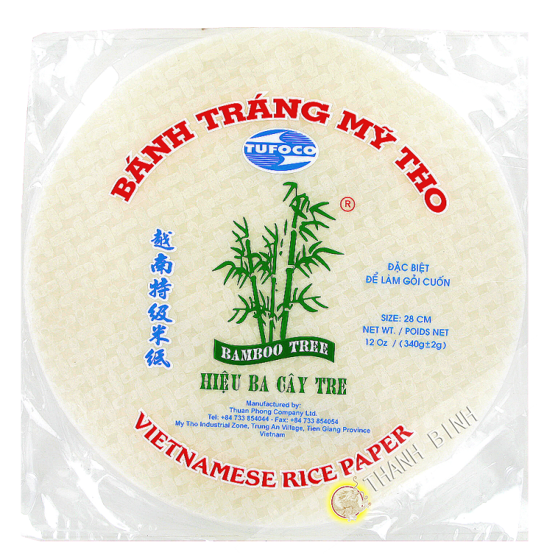 Rice paper 28cm roller spring 3 Bamboo Vietnam 340g