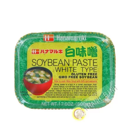 La pasta de Miso Claro HANAMARUKI 500g Japón