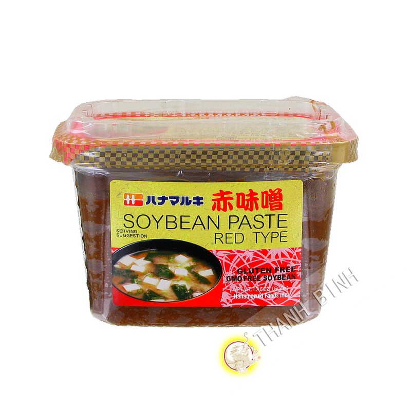 La pasta de Miso Oscurece HANAMARUKI 500g Japón