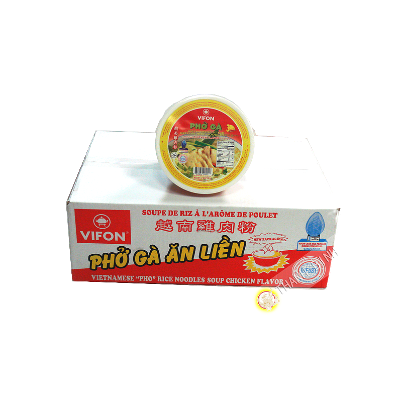 Zuppa pho pollo ciotola VIFON cartone 12x70g Vietnam