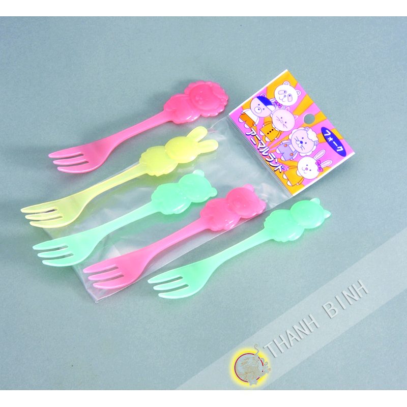 Gabel frucht, kunststoff, lot 5pcs 13cm KOHBEC Japan Gabel frucht, kunststoff, lot 5pcs 13cm KOHBEC Japan