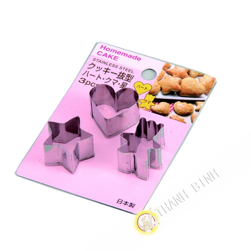 Size cake stainless lot 3pcs Ø2,5cm KOHBEC Japan