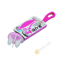 lavare il riso è manuale in plastica rosa Ø6x28cm INOMATA Giappone