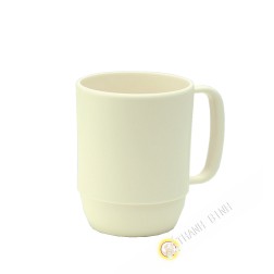 Small mug cup plastic micro-ondable ivory 350ml 7,5x9,5cm INOMATA Japan
