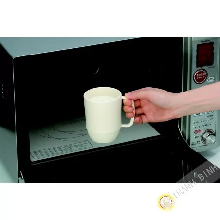 Kleiner krug becher kunststoff micro-ondable elfenbein 350ml 7,5x9,5cm INOMATA, Japan