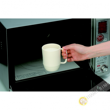 Piccola tazza tazza di plastica micro-ondable avorio 350ml 7,5x9,5cm INOMATA Giappone