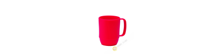 Small mug cup plastic micro-ondable red 350ml 7,5x9,5cm INOMATA Japan