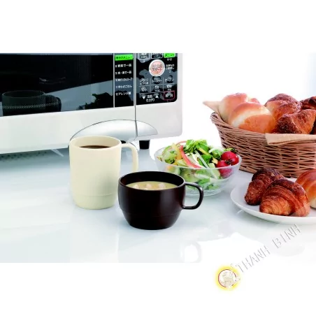 Tasse kunststoff micro-ondable braun 350ml 6x9,5cm m-o INOMATA, Japan