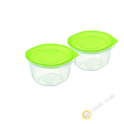 Pôt riso forno a microonde, un sacco di 2pcs 11x11xH6cm INOMATA Giappone