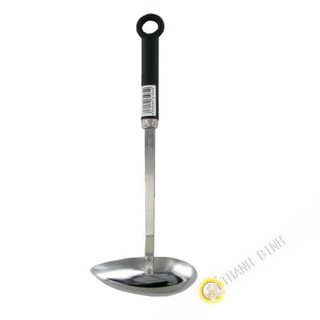 Mestolo ovale beccuccio in acciaio inox 5,5x9,5x22cm KOHBEC Giappone
