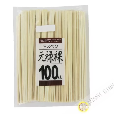 Baguette jettable en bois 20cm, lot de 100 paires KOHBEC Japon