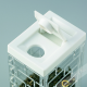 La caja de especias de grano blanco de plástico de 1 agujero Ø1,2 cm 4x9cm INOMATA Japón