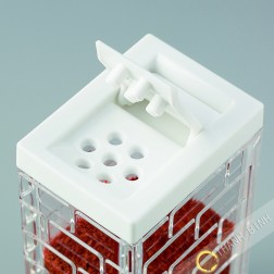 Boîte épice en poudre plastique marron 7 trous Ø0,2cm 4x9cm INOMATA Japon