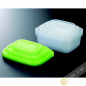Boite plastique alimentaire rectangle micro onde et frigo, lot de 9pcs vert INOMATA Japon
