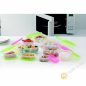 Boite plastique alimentaire rectangle pour micro onde et frigo, lot de 9pcs rose INOMATA Japon Boite plastique alimentaire rectangle pour micro onde et frigo, lot de 9pcs rose INOMATA Japon
