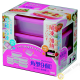 Box kunststoff für lebensmittel rechteck, mikrowelle und kühlschrank, lot von 9 stück rosa INOMATA, Japan