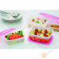 Boite plastique alimentaire rectangle pour micro onde et frigo, lot de 9pcs rose INOMATA Japon Boite plastique alimentaire rectangle pour micro onde et frigo, lot de 9pcs rose INOMATA Japon