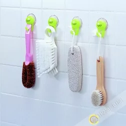 Gancho de baño de plástico blanco 2pcs INOMATA Japón